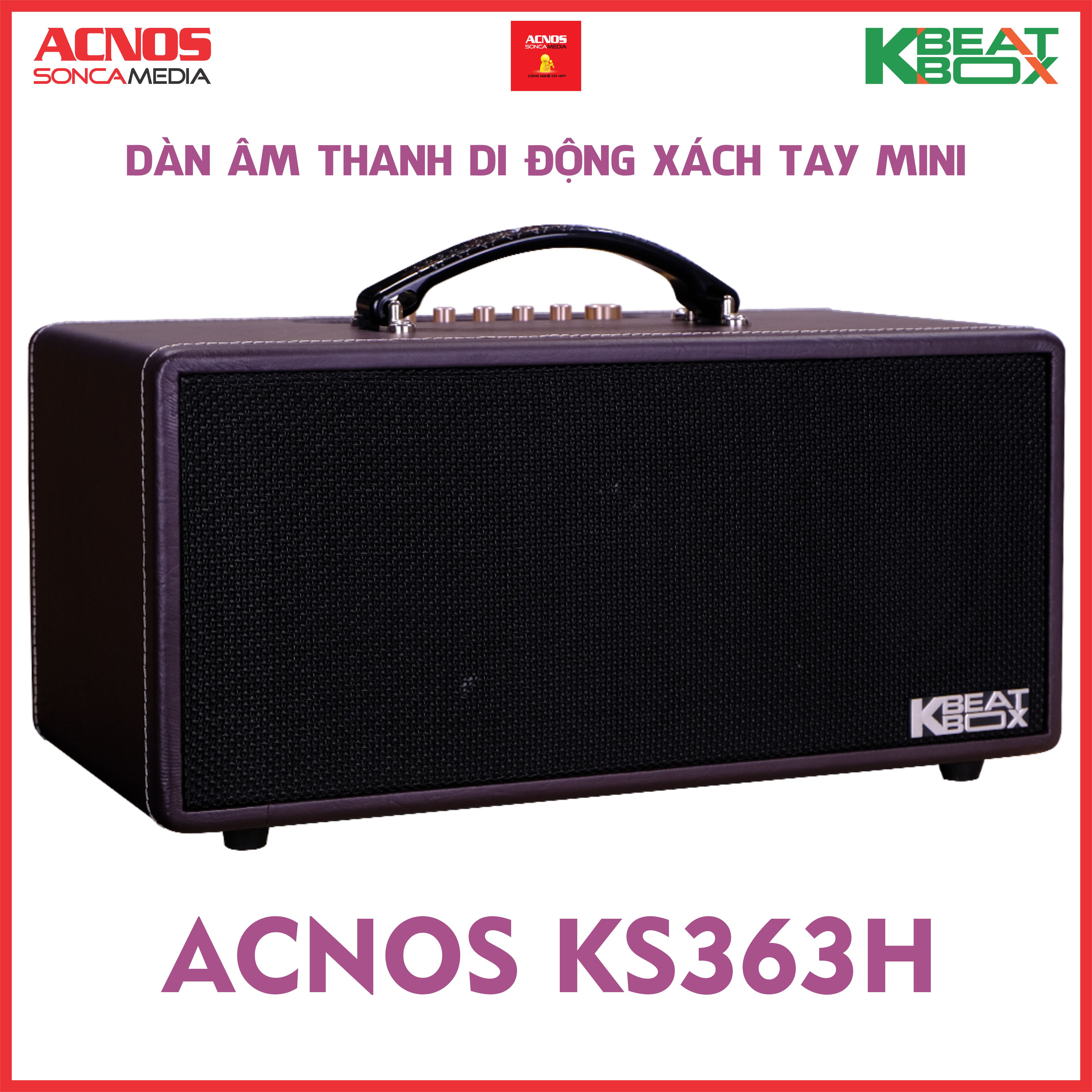 Dàn âm thanh di động xách tay mini ACNOS KS363H [HÀNG CHÍNH HÃNG