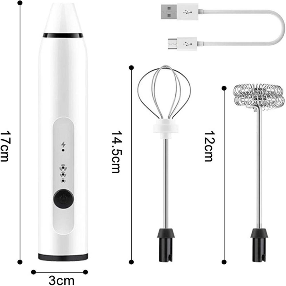 Đồng Hồ Điện Bọt Sữa Đánh Trứng Tự Động Máy Xay Sinh Tố Sạc USB Hộ Gia Đình Nhỏ Sữa Máy Tạo Bọt Cafe Bọt Sữa