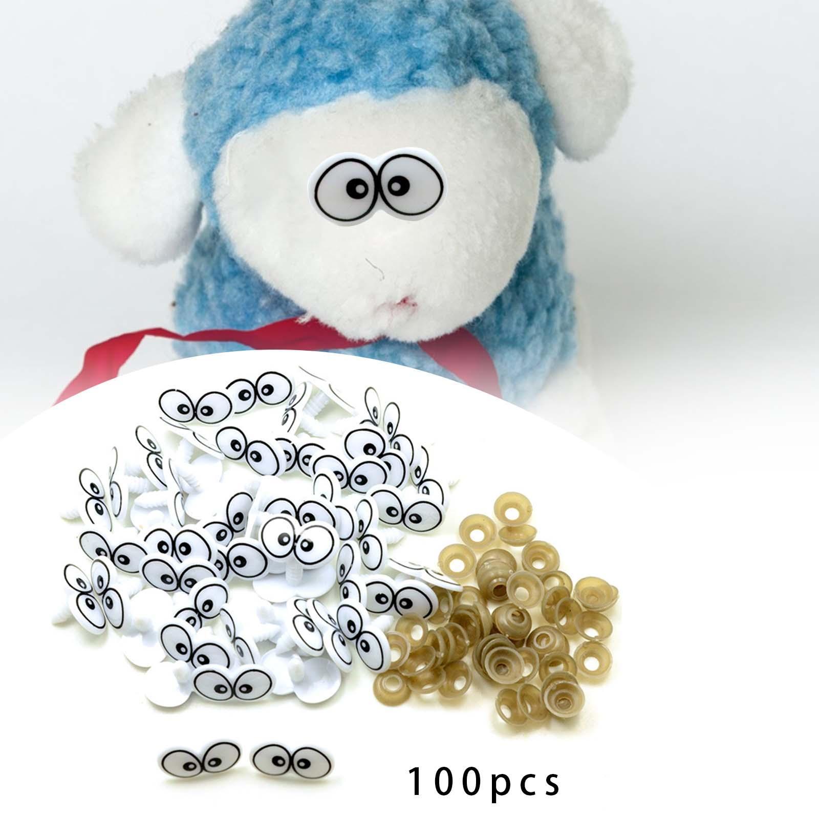 100pcs Cartoon Eyes Doll Toys Making Stuffed Animal Crafts Making for Teddy Bear Projects Supplies Animal Doll Stuffed Eyes