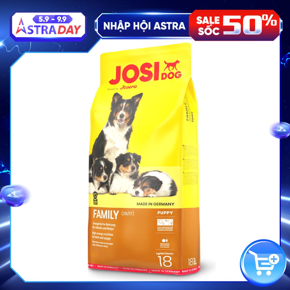 Thức Ăn Chó Các Giống Từ 1 Tháng, Chó Đang Mang Thai, Cho Con Bú - Josera JosiDog Family 15KG