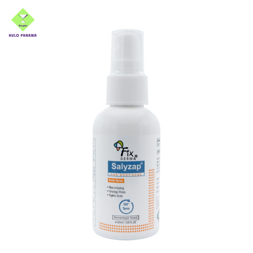 Xịt Mụn Lưng FIXDERMA Salyzap For Body Spray Ngừa Mụn, Giảm Viêm, Ngăn Dày Sừng Nang Lông Giúp Da Sáng Mịn, Giảm Thâm Mụn 50ml [Hùng Lợi]