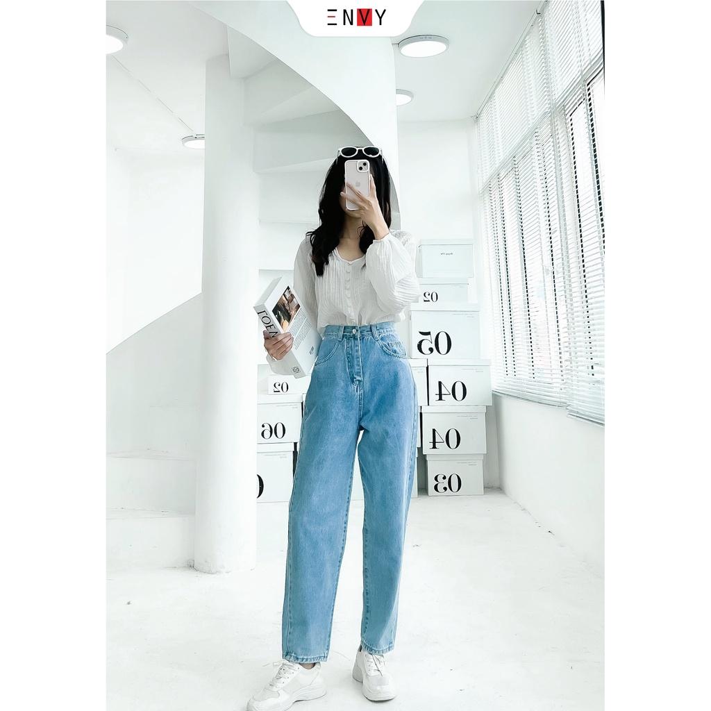 Quần jean baggy nữ ENVY J53 lưng cao tôn dáng