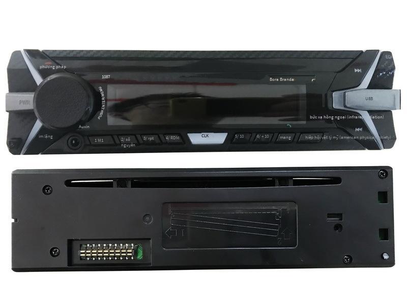 Bảng điều khiển một trục có thể tháo rời phong cách mới nhất RDS/AM/FM trục đơn xe hơi Bluetooth MP3 thẻ USB đa năng 12V máy nghe nhạc