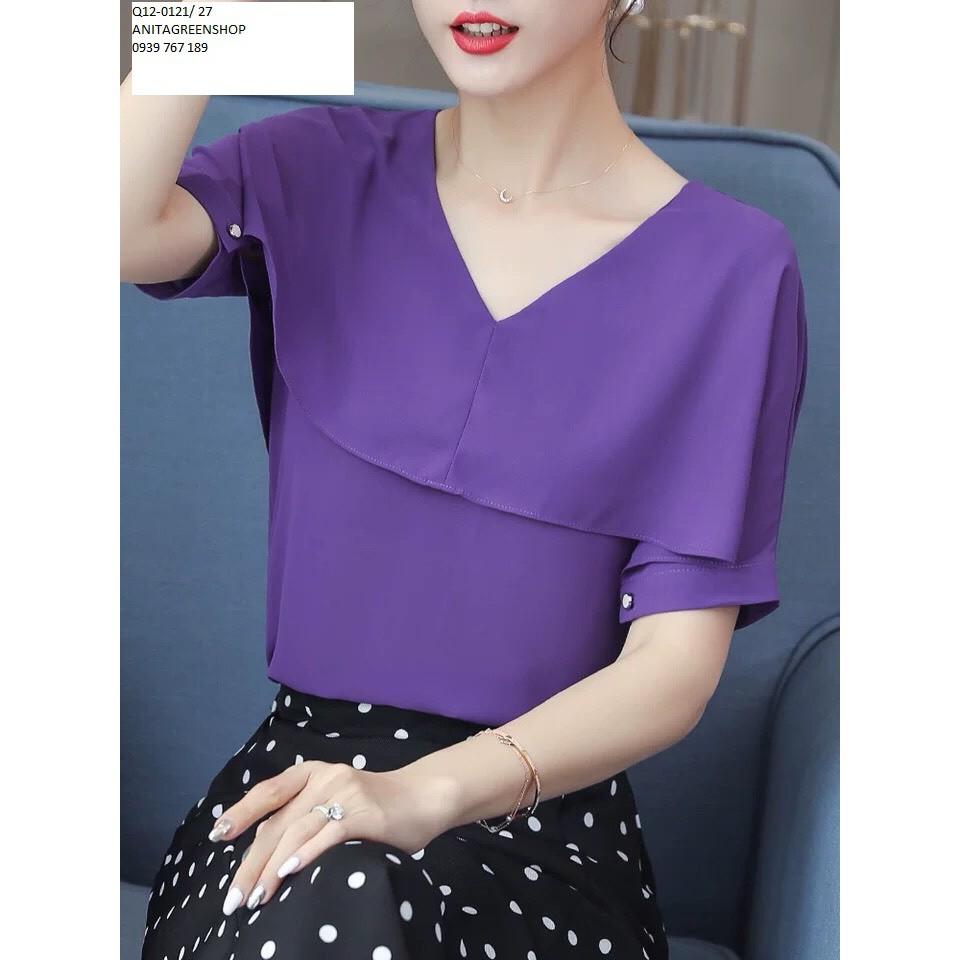 Áo kiểu màu tím  Q12-0121