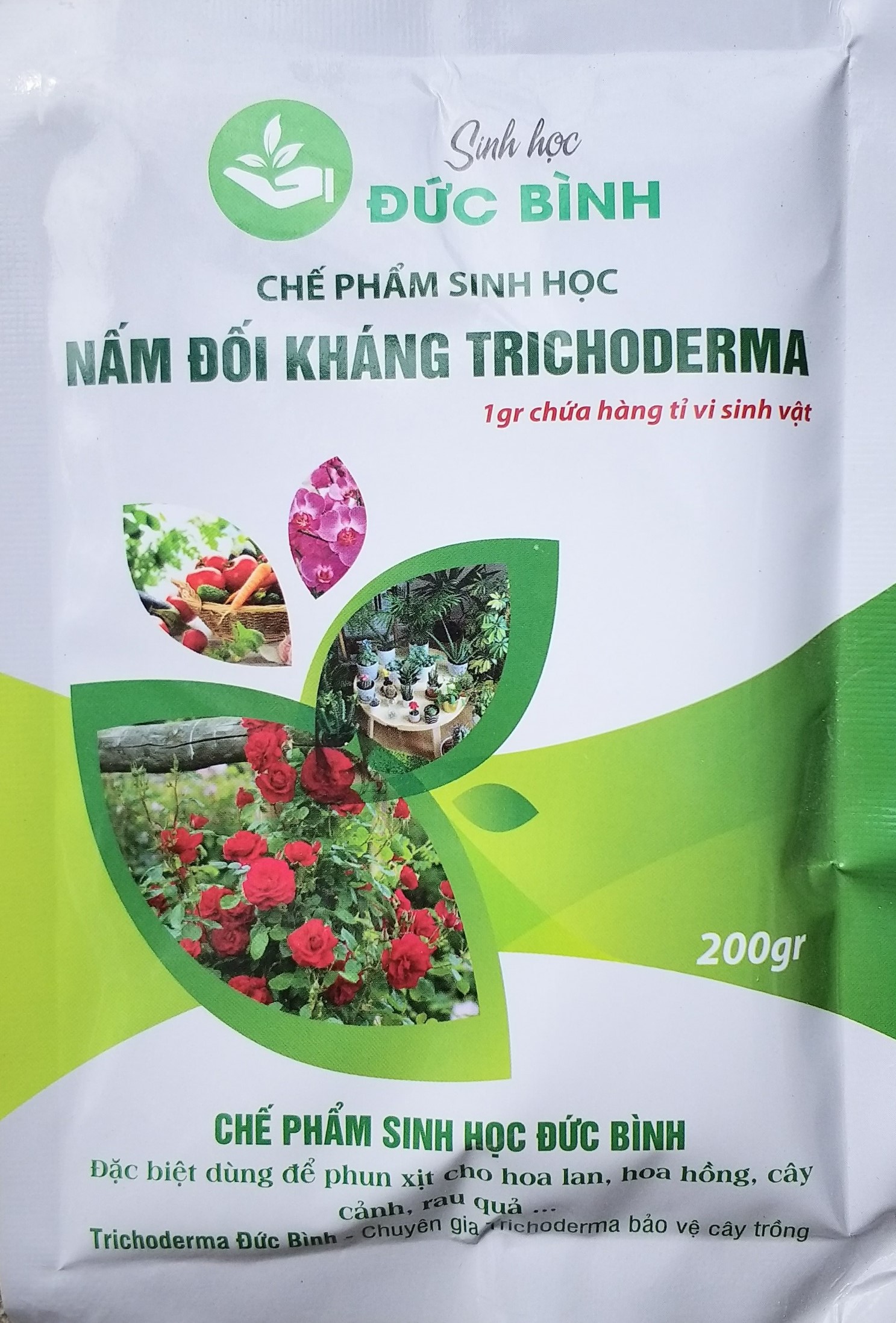 Chế Phẩm Men Vi Sinh Nấm Đối Kháng Trichoderma Đức Bình - Dùng Tưới Hoặc Phun Xịt Cho Hoa Hồng, Hoa Lan, Cây Cảnh