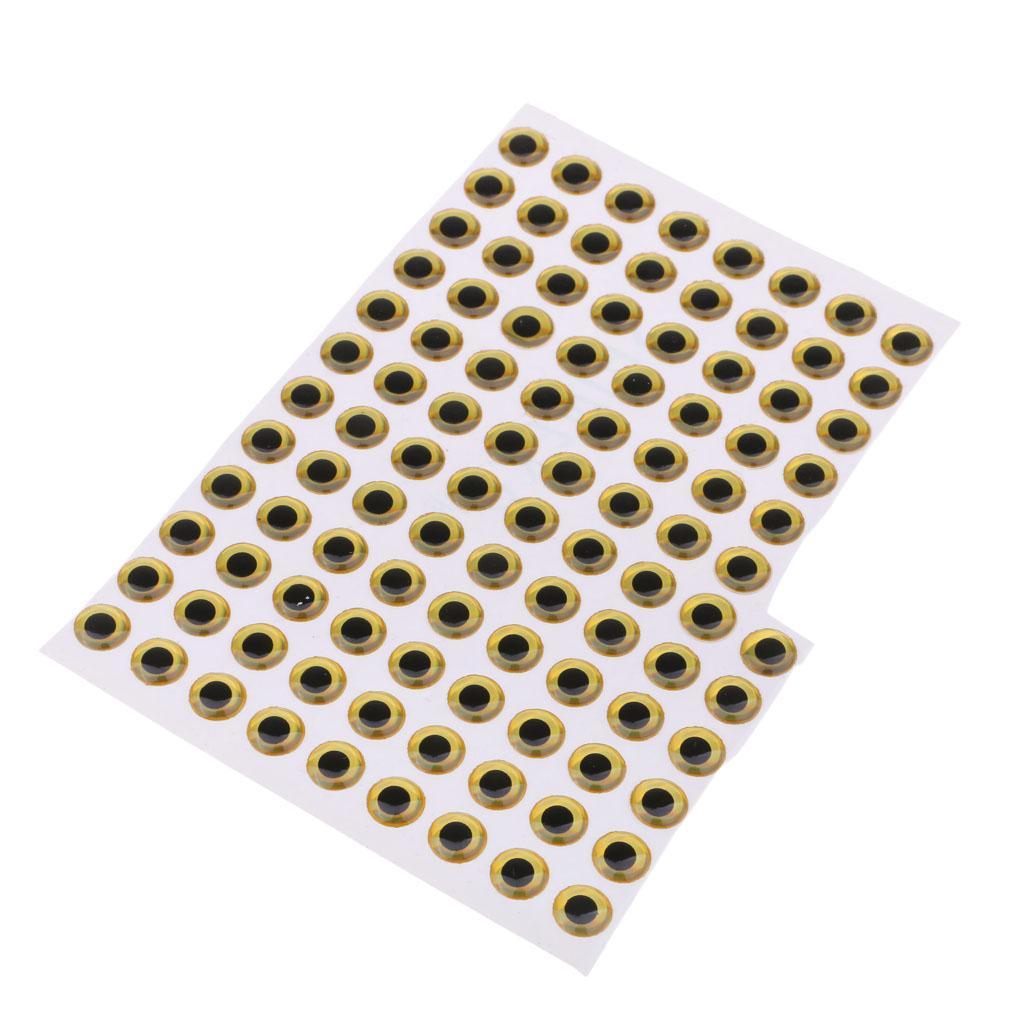300pcs 3D Holographic Fishing Lure Eyes for Fly Tying Lure Crafts DIY Tool