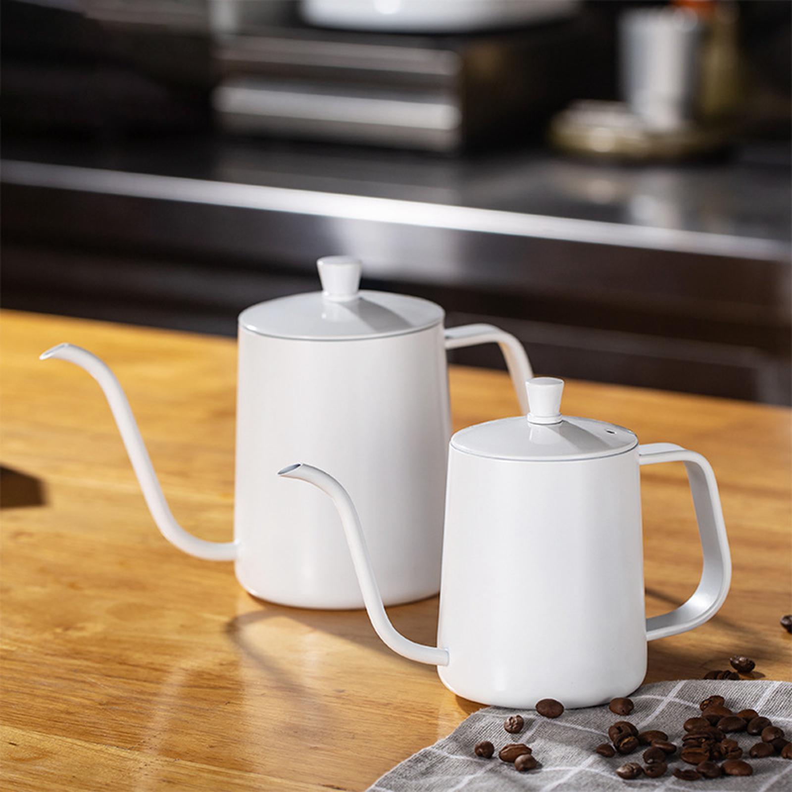 2Pcs Swan Neck Thin Mouth Pour Over Kettle Tea Pot for Tea Drip Coffee Water