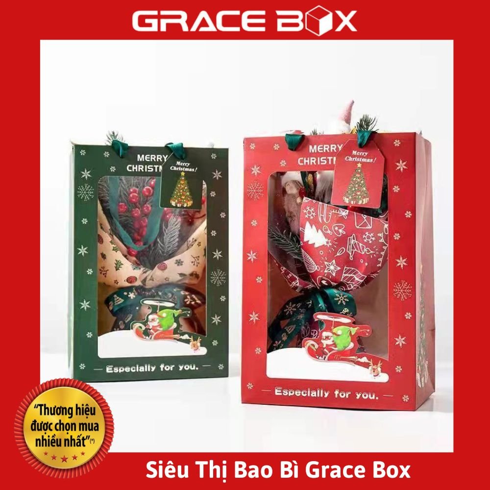 Túi Giấy Quà Tặng Giáng Sinh - Noel - Show Window Cao Cấp - Siêu Thị Bao Bì Grace Box