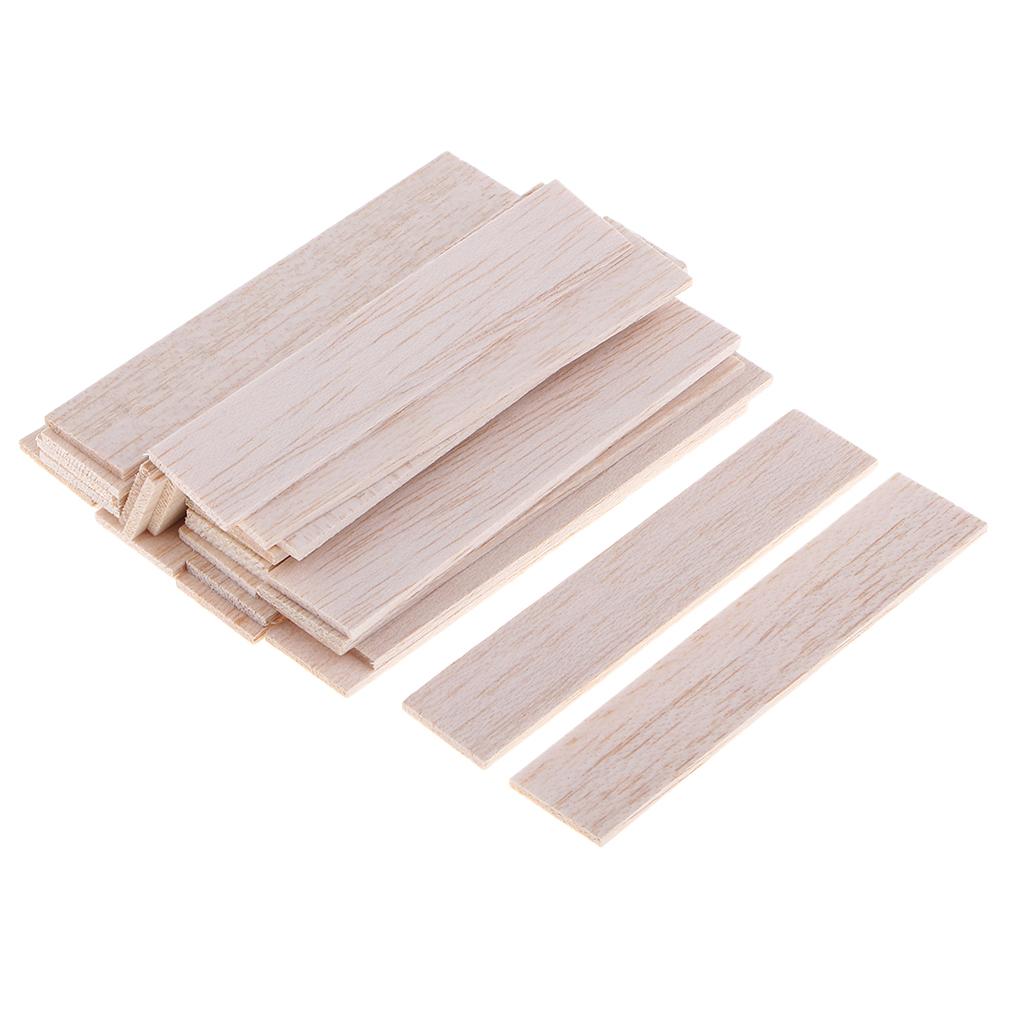 Natural Round Balsa Wood Woodcraft Flat Sticks Dowel