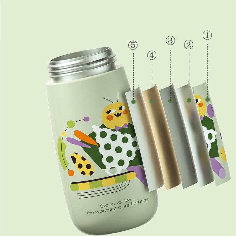 400Ml Kid Thông Minh Giữ Nhiệt Màu Cảm Biến Nhiệt Độ Nước Cách Nhiệt Chân Không Thép Không Gỉ 316 Nhiệt Quà Tặng Sinh Nhật