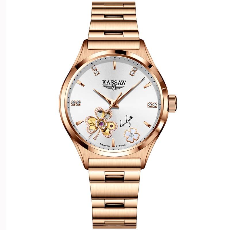 Đồng hồ nữ chính hãng KASSAW K820-3 Chống Nước ,chống xước ,kính sapphire, bảo hành 24 tháng Thời Trang Cho Nữ thiết kế đơn giản trẻ trung và sang trọng
