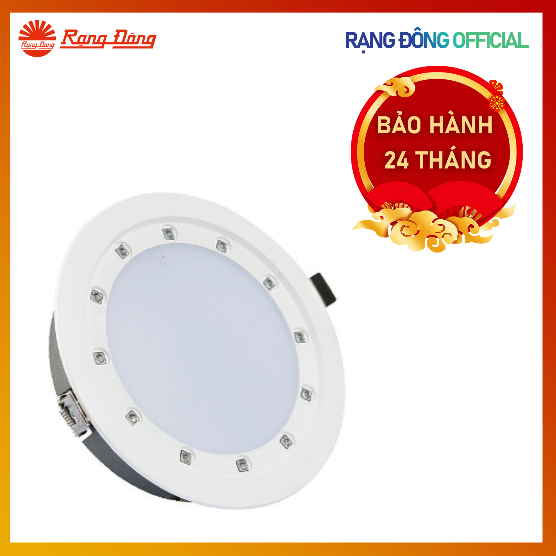 Đèn LED Âm trần diệt khuẩn Downlight UV Rạng Đông Model: AT21.UV 135/14W ánh sáng trắng (6500K) hoặc vàng (3000K)