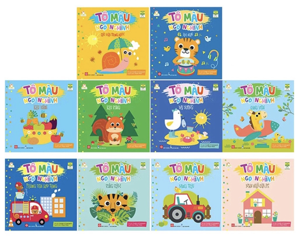 Sách Tô Màu Ngộ Nghĩnh – Đinh Tị Books (Nhiều chủ đề cho bé 3 - 6 tuổi)