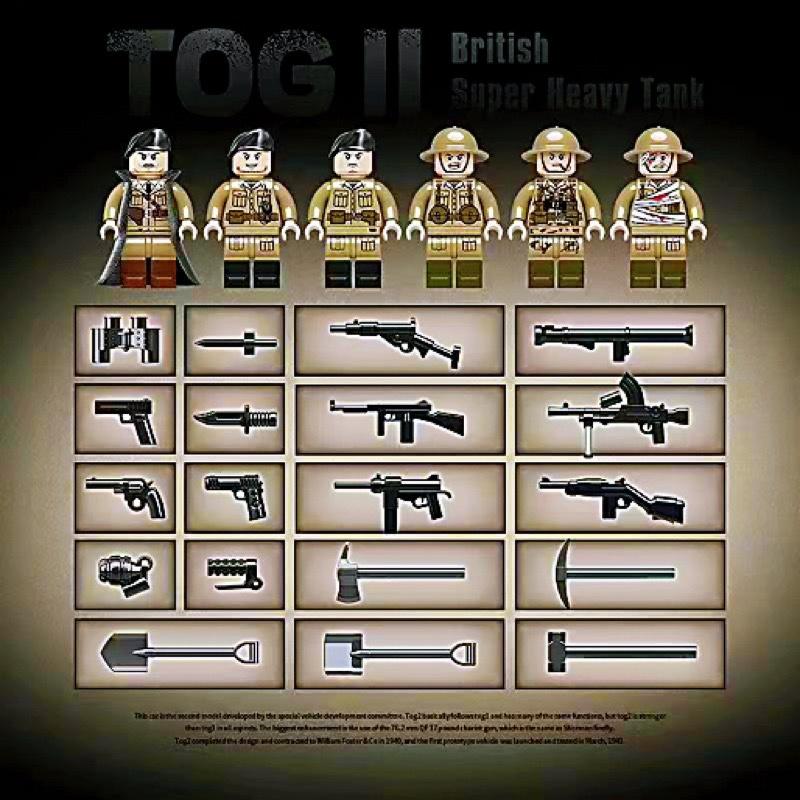 Đồ chơi Lắp ráp Xe Tăng Anh hạng nặng TOG II, Quanguan 100241 British Tank, Xếp hình thông minh, Mô hình xe tăng