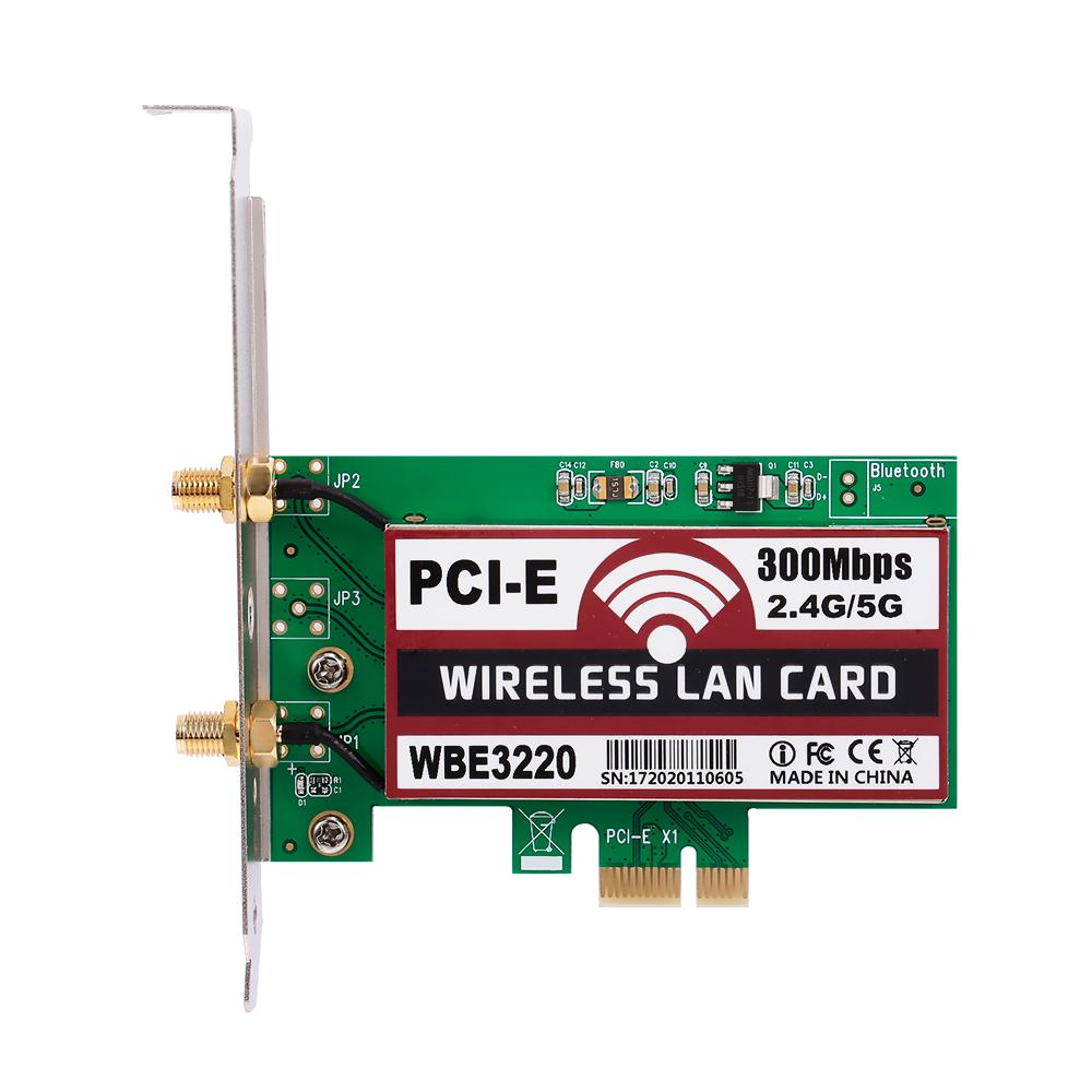 Thẻ mạng WIFI LAN không dây với ăng-ten độ lợi cao Chức năng AP Thẻ bộ điều hợp PCI-E 300M