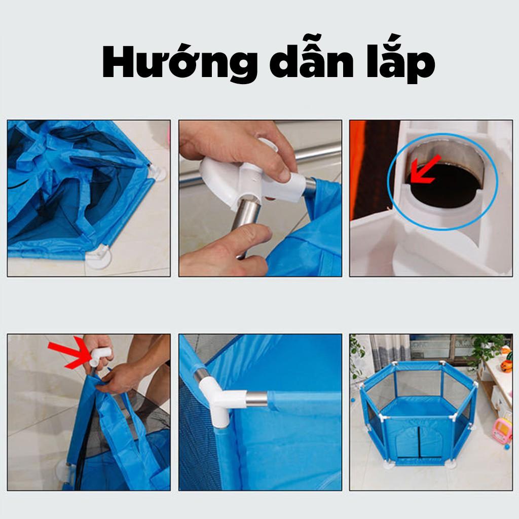 Quây bóng lục giác cho bé