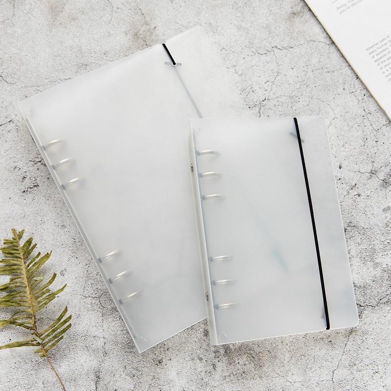 Bìa Sổ Còng Size A6 A5 A4 B5 6 lỗ 9 lỗ 4 lỗ - File Bìa Còng Inox Tặng kèm Dây Buộc Sổ