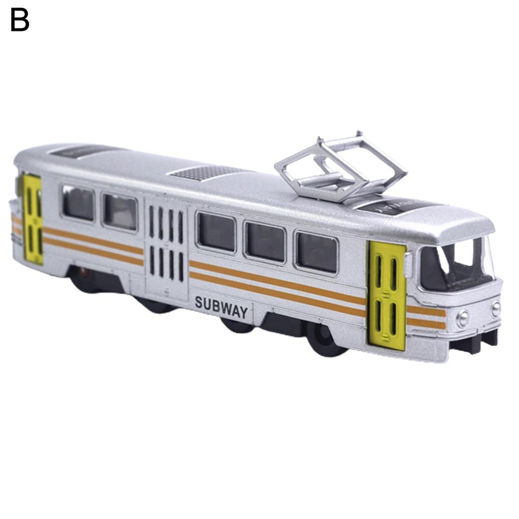 Light Effects Simulation Tram Model Alloy Trolley Bus Simulation Model Detailed for Children