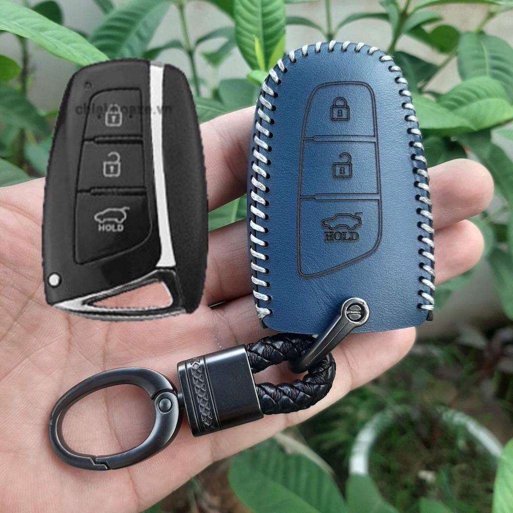 Bao Da Chìa Khóa Hyundai Santafe 2013-2018 Da bò thật