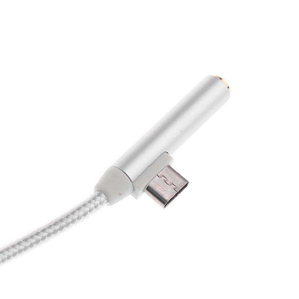 2 Pieces 2 in 1 Type C 3.1 Male to 3.5mm Female Stereo Audio Headphone Adapter