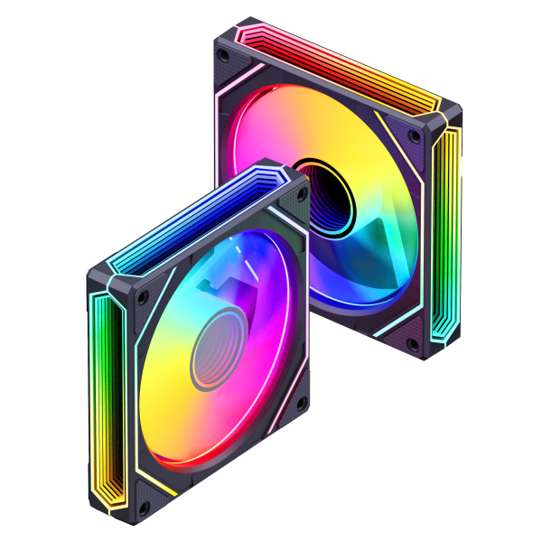 Quạt Tản Nhiệt Case MAGIC SNOMAN F-135 ARGB 3 Mặt Gương Black/White – Hàng Chính Hãng