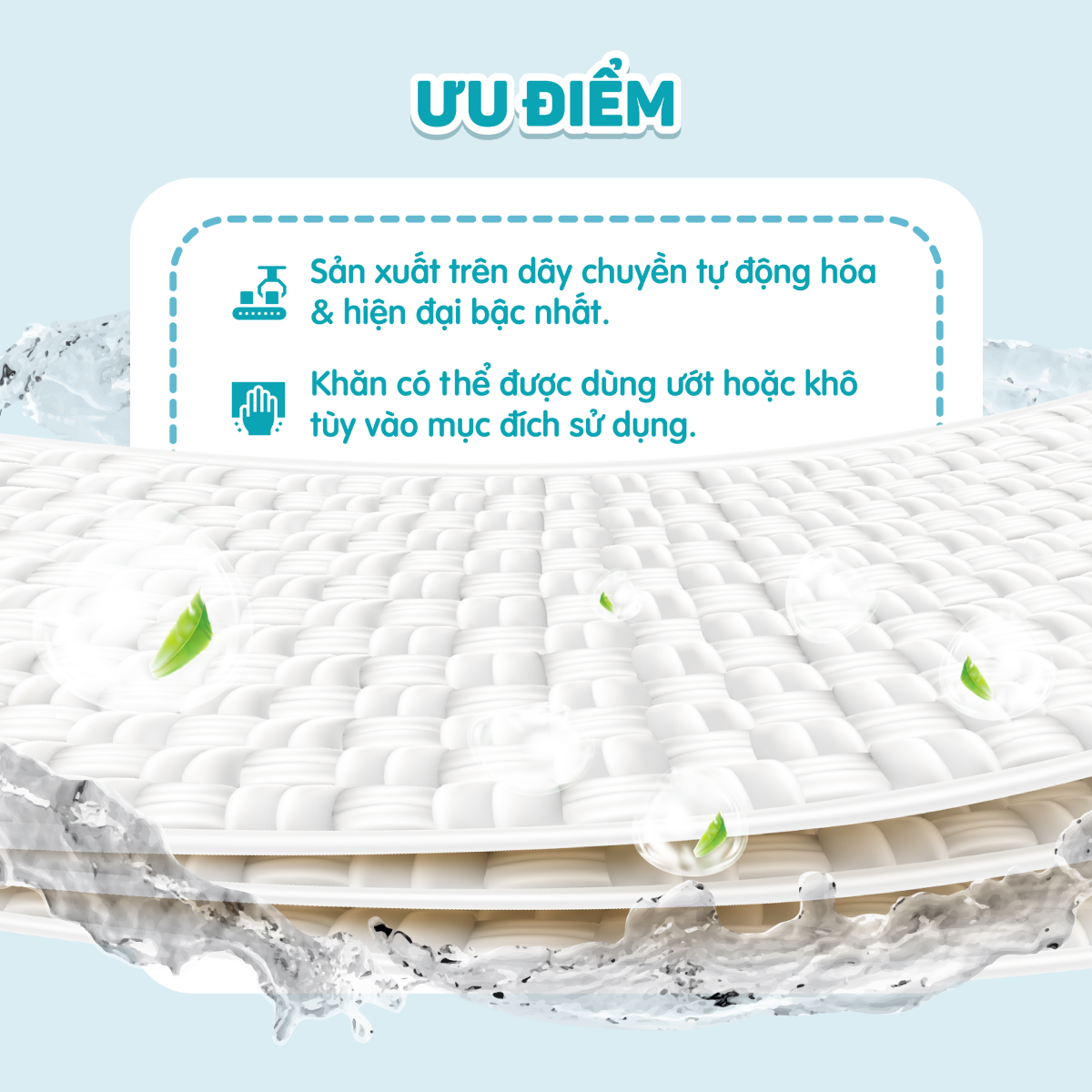 Khăn khô đa năng cao cấp cho bé EcoWipes Ecobi không mùi không paraben an toàn cho da bé