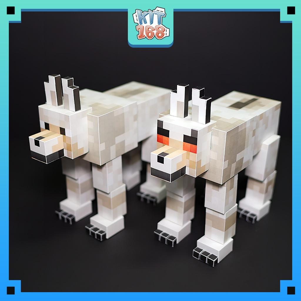 Mô hình giấy Mutant Wolves - Minecraft