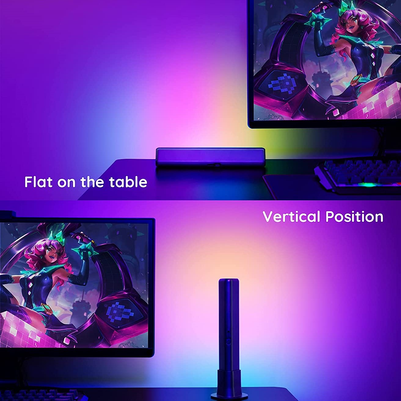 Thanh Đèn LED RGBIC để bàn Govee Flow Pro Light Bars H6054 | Tích hợp camera đổi màu theo màn hình PC, TV siêu nhạy