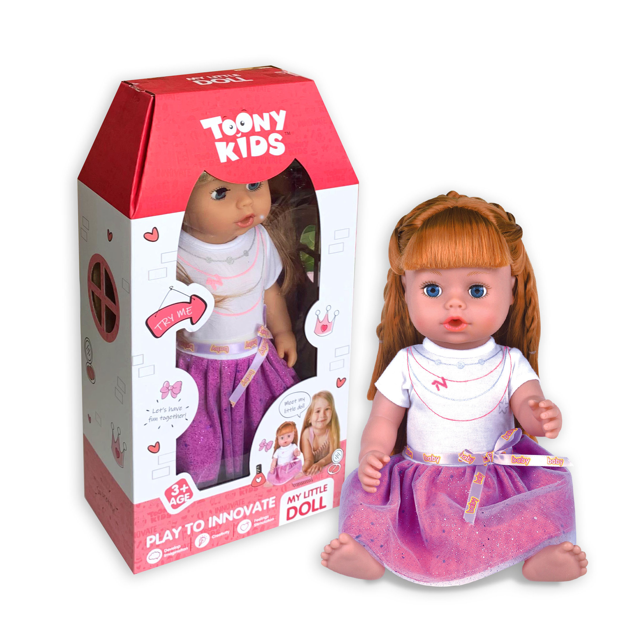 Đồ Chơi Búp Bê Bím Tóc TOONYKIDS - Đồ Chơi Cho Bé Gái - MY LITTLE DOLL TN021