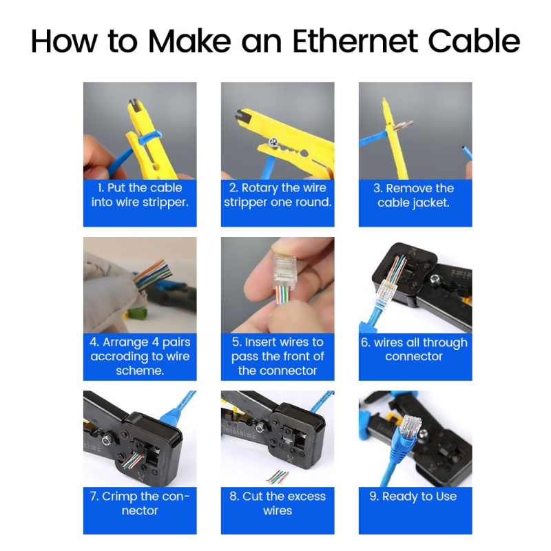 Hạt mạng xuyên thấu Cat5e, Cat6 UTP AMPCOM - Hàng chính hãng