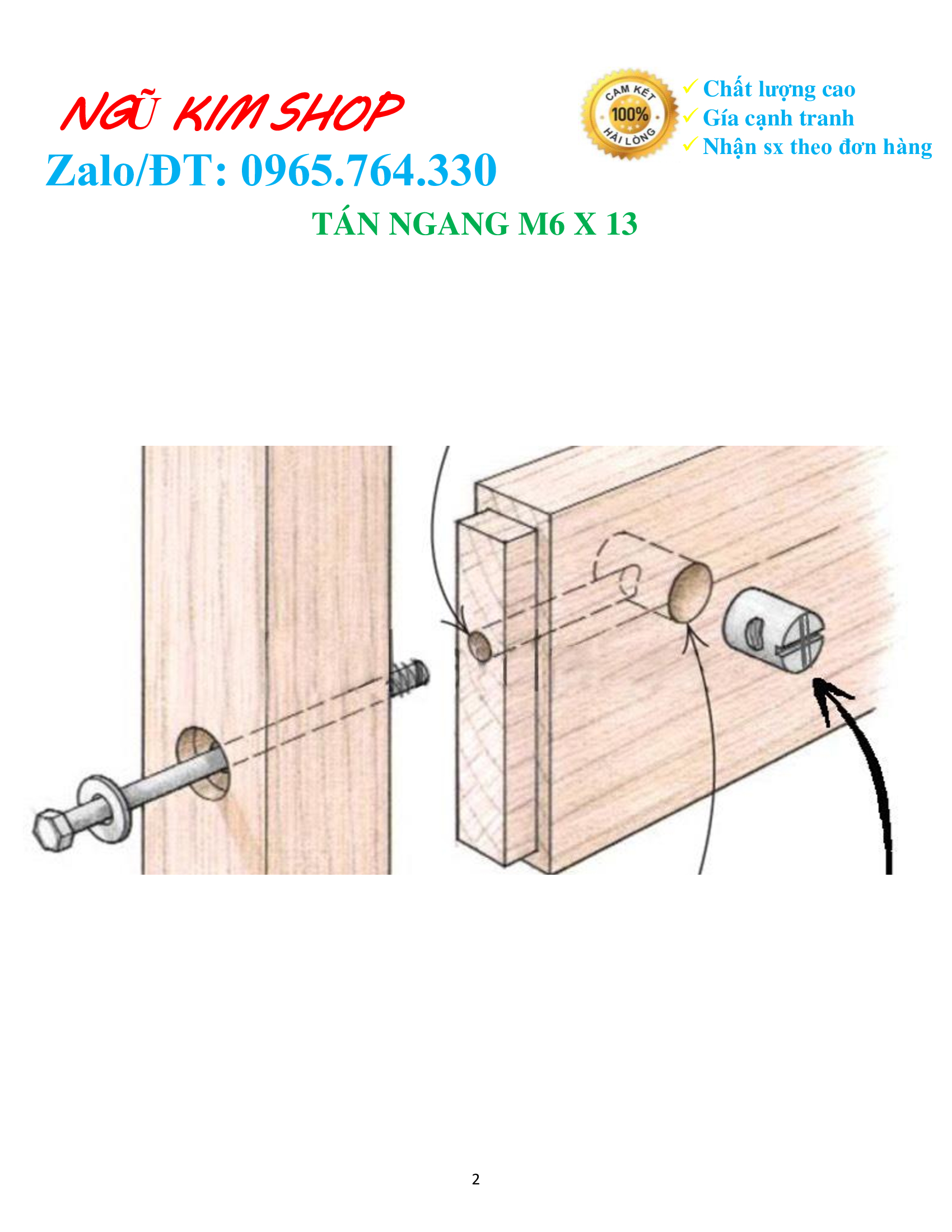 TÁN NGANG M6 x 13