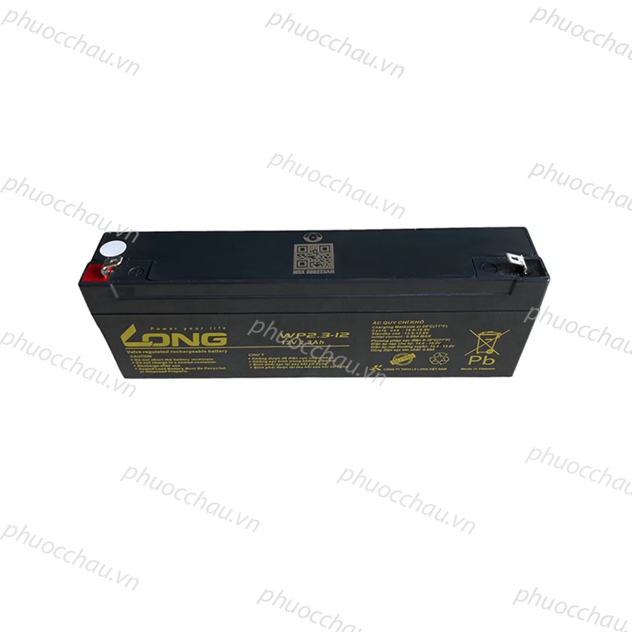 Ắc Quy LONG WP2.3-12 12V 2.3AH Chính Hãng Dùng Cho Lưu Điện Cửa Cuốn, Cân Điện Tử, UPS,...