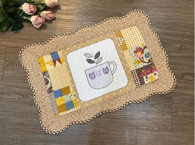 Thảm chùi chân 100% cotton thấm hút tốt, giặt máy , có mặt dưới chống trượt - Nâu cái nhà