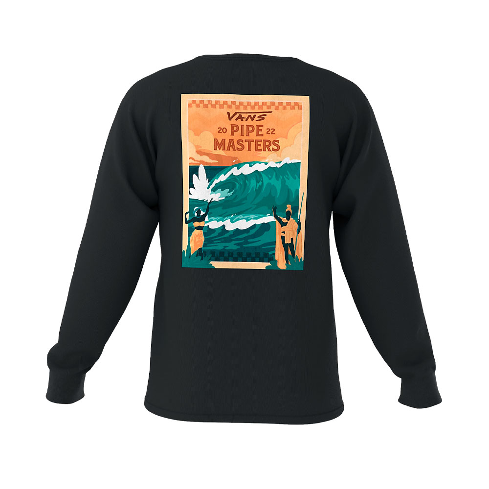 Áo Vans 2022 Pipe Masters Ls Tee VN00060KBLK