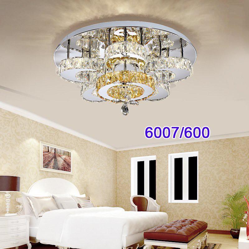 Đèn LED ốp trần hình hoa pha lê Trang Trí Phòng Khách Mã 6007/600