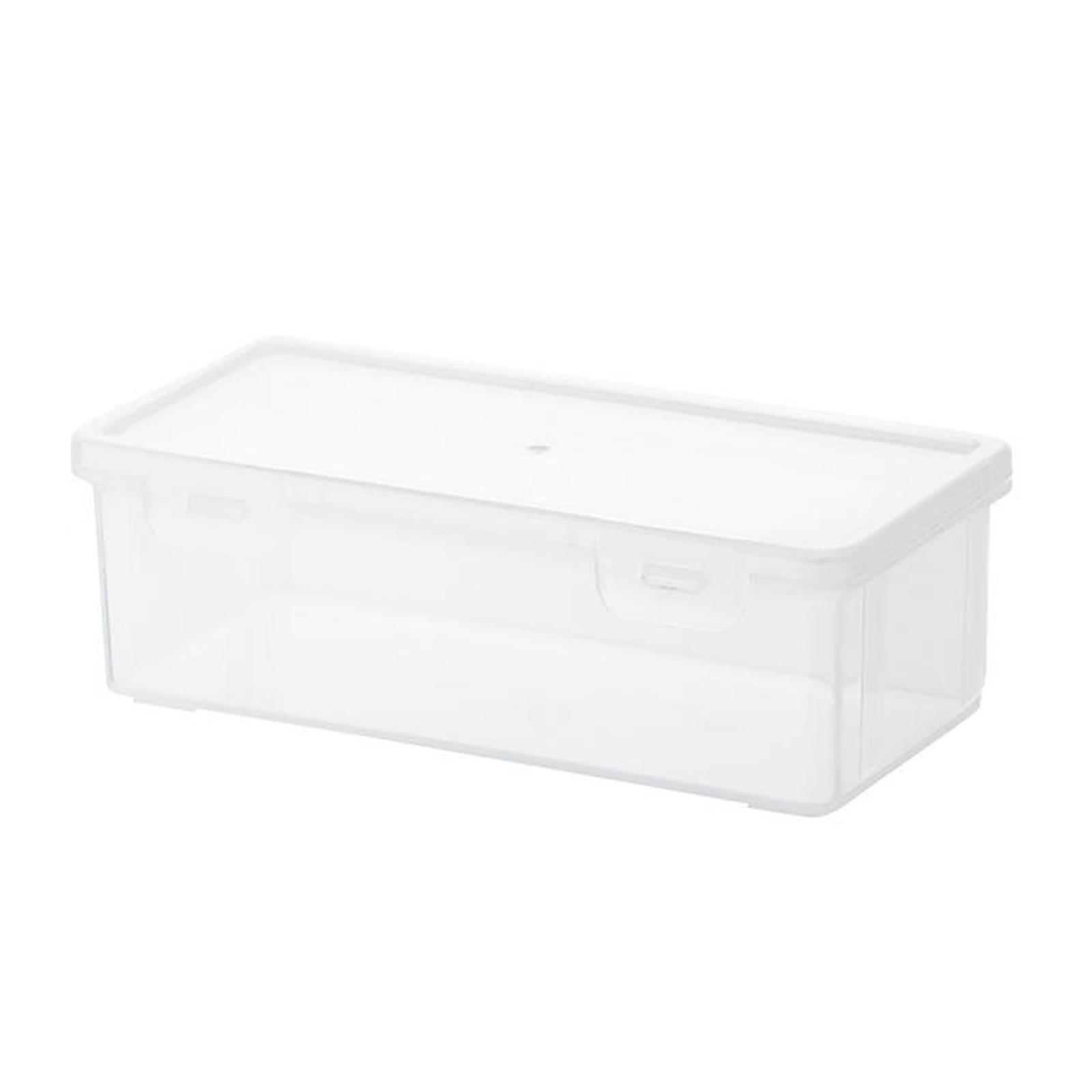 Dustproof Storage Box Clear with Lid, PP Multipurpose Portable Countertop Stackable Holder Organizer Case, for Office Supplies