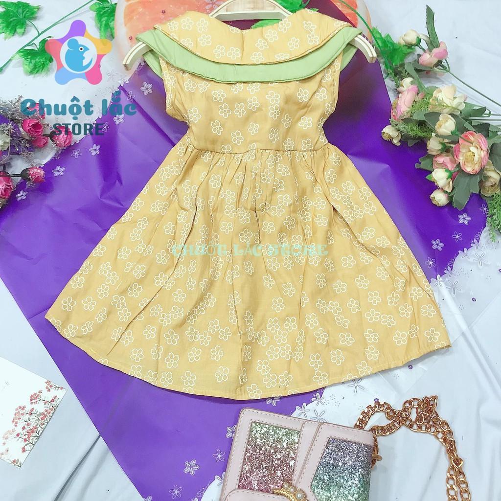 Đầm váy cho bé gái chất đũi kèm túi dâu cho bé từ 8kg đến 20kg
