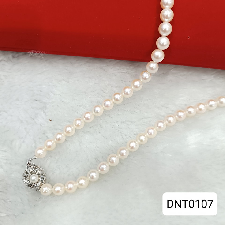 Chuỗi ngọc trai Akoya phớt hồng (DNT0107) - MOON Jewelry