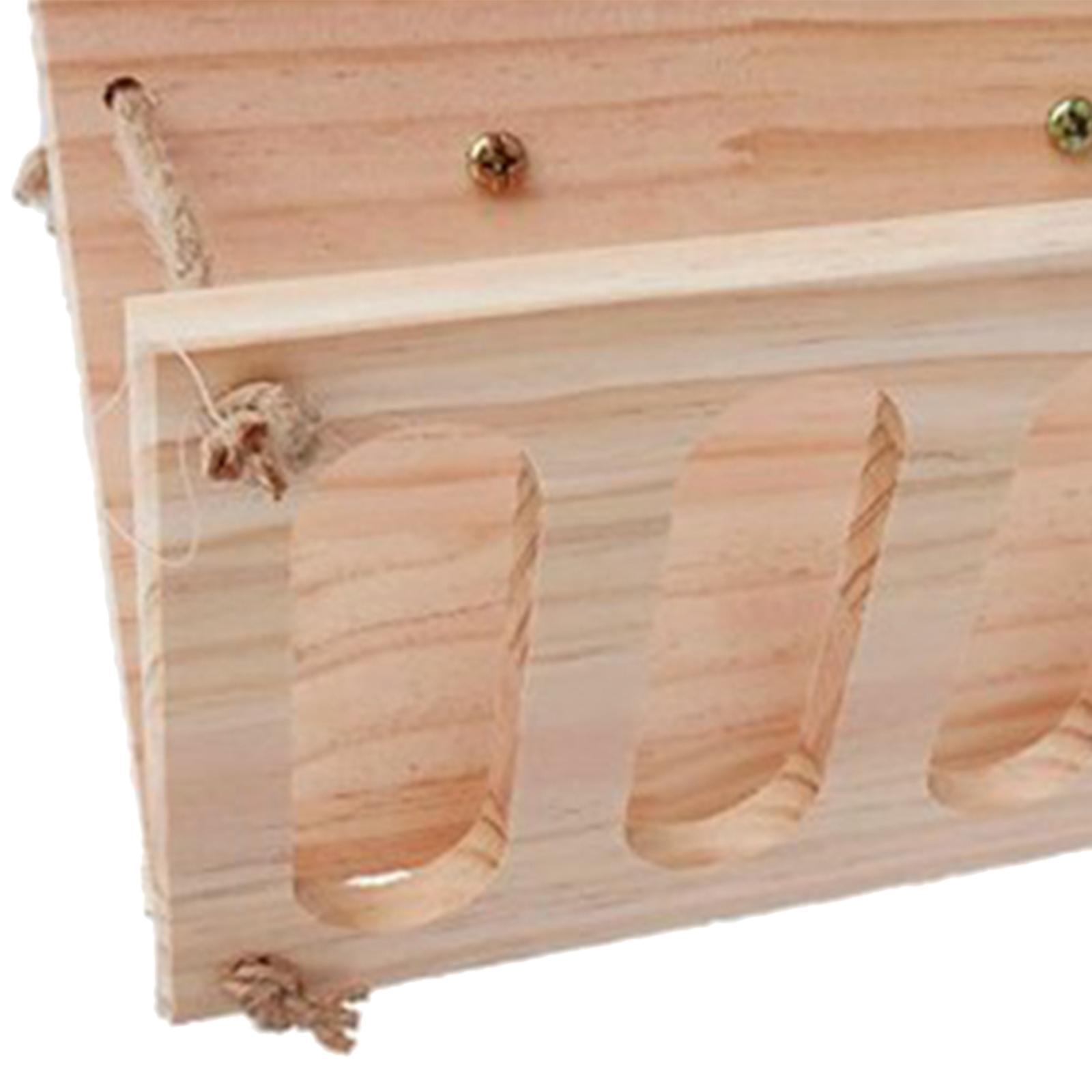 Durable Wood Rabbit Hay Feeder Food Manger Grass Holder Accessories Hamster