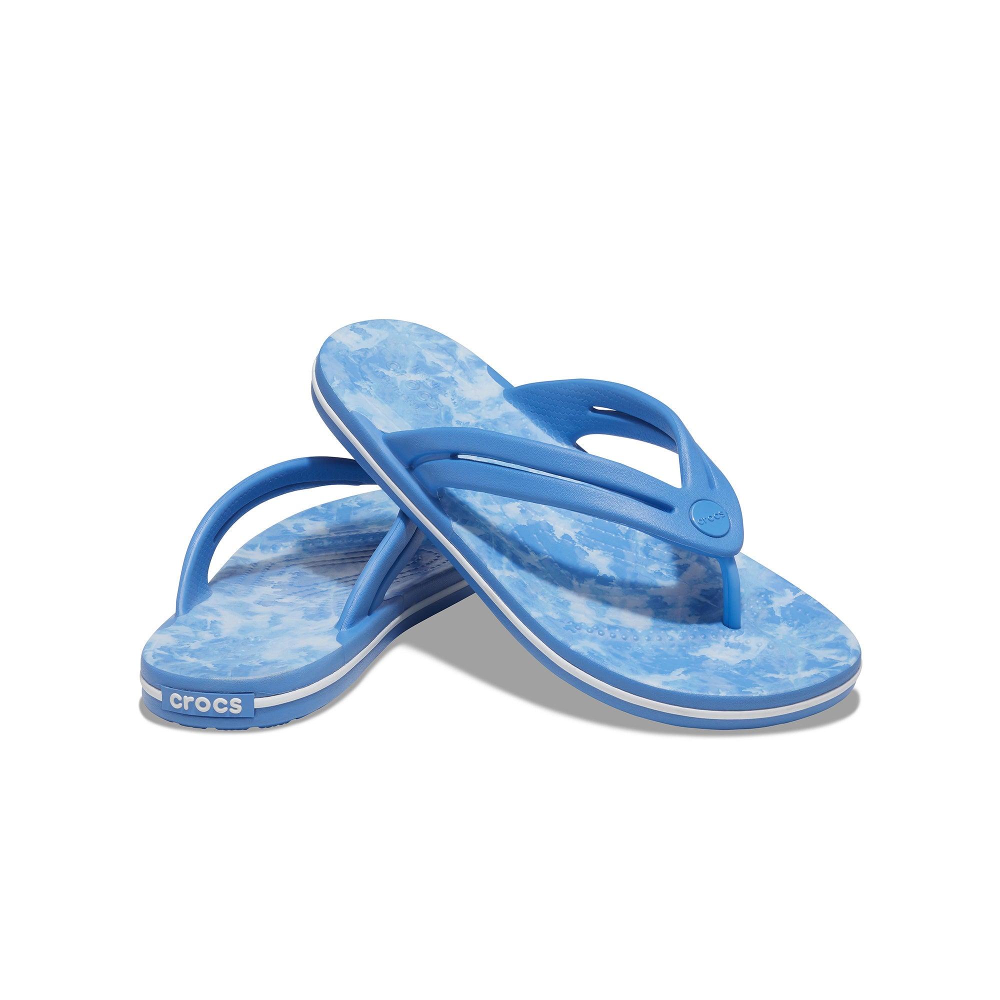 Dép nhựa nữ Crocs Crocband Flip Bleach Dye - 207316