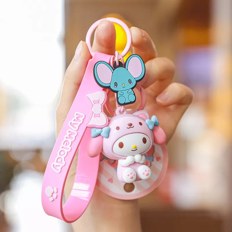 Móc khóa búp bê hoạt hình Helo Kitty, Kuromi, Mymelody, Cinnamoroll dùng treo cặp sách, túi xách, balo, xe máy, xe đạp