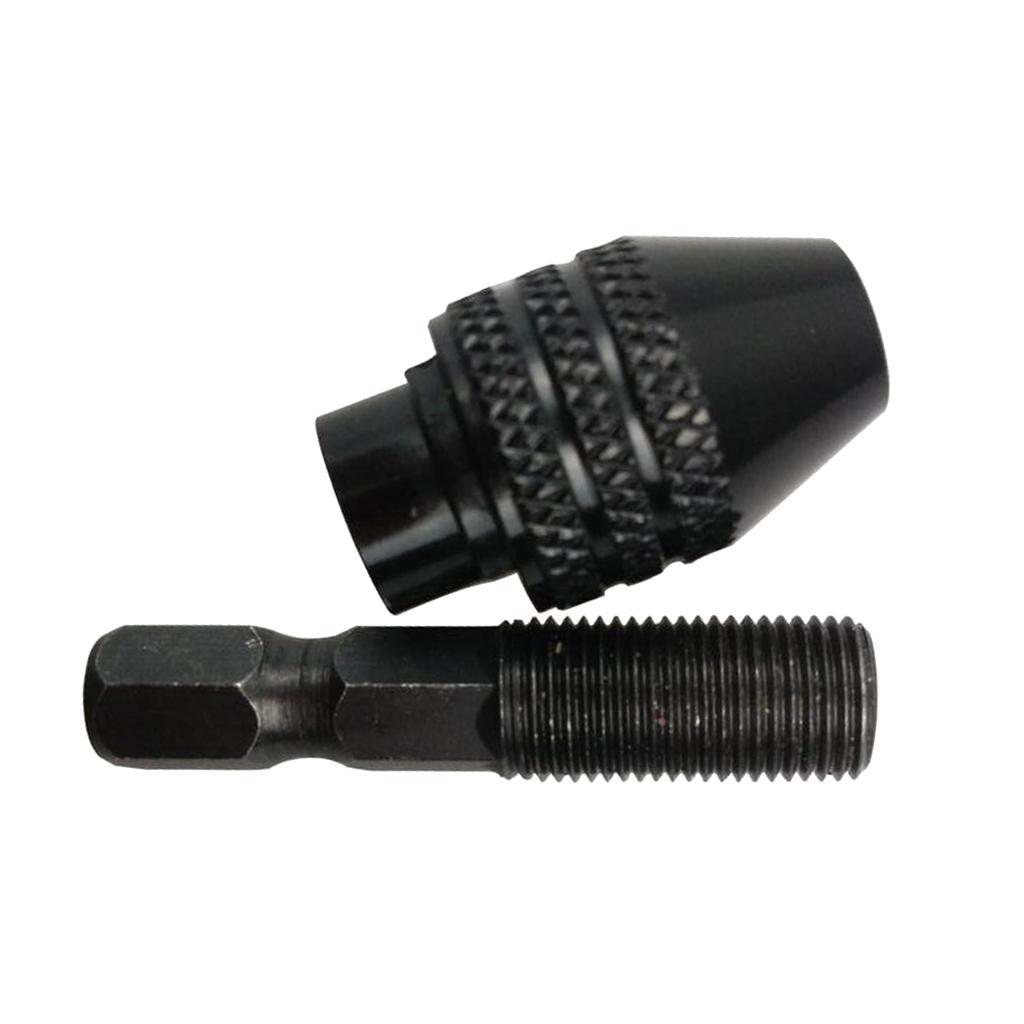 0.3-3.2mm Keyless Drill Chuck Conversion Tool 1/4inch Hex Shank Quick Change