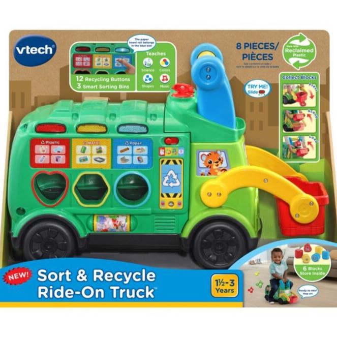 Xe chòi chân thông minh vui học Sort &amp; Recycle Ride-On Truck Vtech