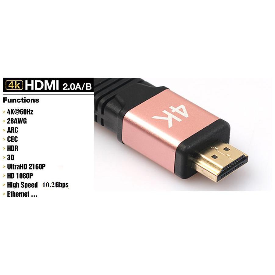 Cáp HDMI 2.0, 4K Dây Tròn 10m