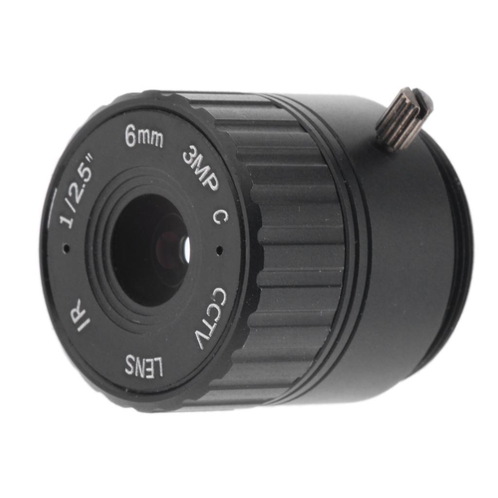 6mm Fixed Iris 1/2.5" F2.4 3MP Lens CS Mount for Security Cameras