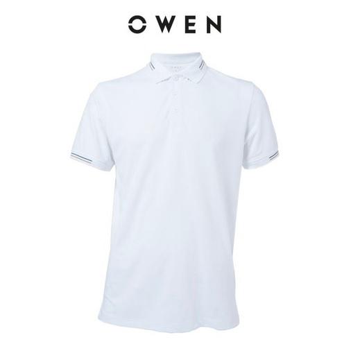 OWEN - Áo polo nam Owen màu trắng 220345 - Áo thun ngắn tay có cổ nam