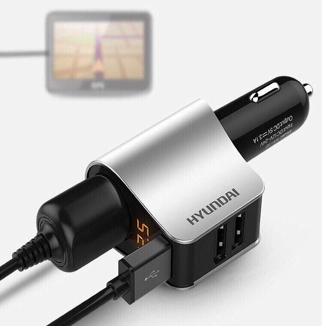 Sản Phẩm Tẩu Sạc Ô tô, Xe Hơi Hyundai 1 Tẩu Tròn - Có Đèn Led Báo Điện Áp Phù Hợp Hầu Hết Các Dòng Xe