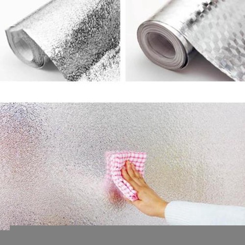 Giấy dán tường, dán bếp đa năng chống dầu mỡ, chống nước, tráng nhôm cách nhiệt tiện ích