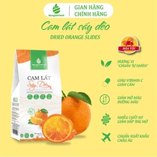 Cam Úc, cam lát sấy dẻo Nonglamfood hộp 100g | Ăn vặt tốt cho sức khỏe | Trái cây sấy dẻo