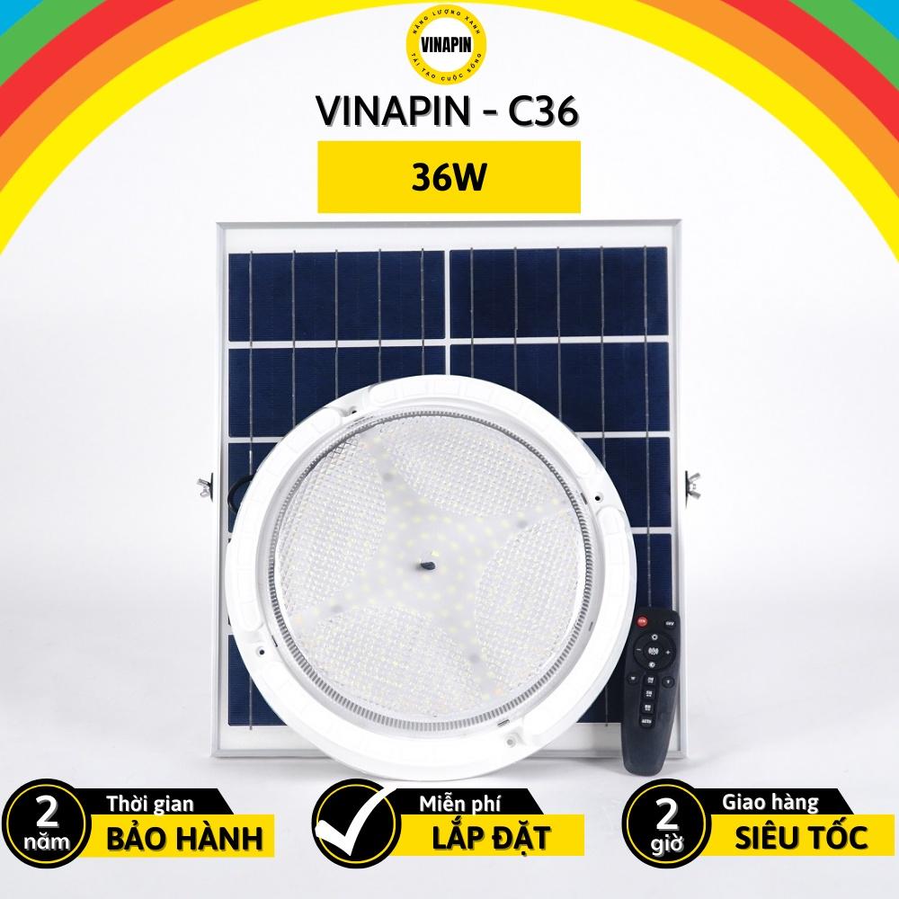 Đèn ốp trần led năng lượng mặt trời VINAPIN-C36 siêu sáng, sang trọng - Nhiều công suất + tấm PIN lớn + chống nước